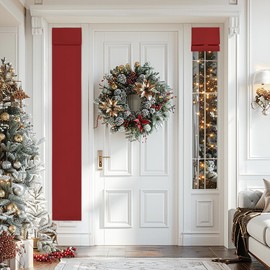 Vatge Small Door Curtains 50% Blackout French Door Curtain for Glass Door Small Door Curtains for Door Window/Classroom Door/Office Door, 1 Panel, W10 x L30, Pure White