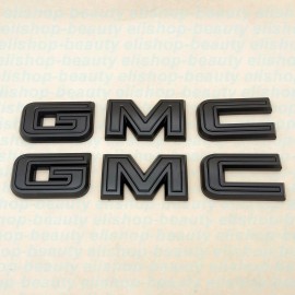 GMC Overlay Front Rear Emblem Black kit For 2019 - 2024 GMC Sierra 1500 2500 3500 HD