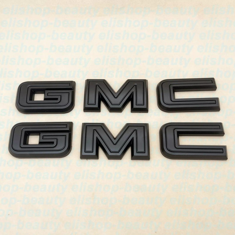 GMC Overlay Front Rear Emblem Black kit For 2019 -
