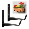Thrivinest Window Box Brackets, 6 inch Flower Planter Box Brackets,