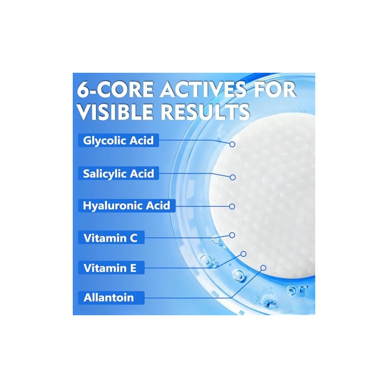 Glycolic Acid Exfoliating Pads with Salicylic Acid - 60 Count