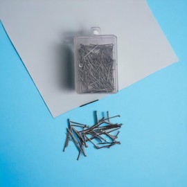 AARNAV 550pcs 26mm 1in Stainless Steel Tailor Pins - Straight, Fine, Satin for Quilting, Jewellery, Crafts, Sewing, Office