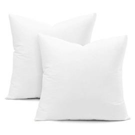 puredown® Throw Pillow Inserts, 18 x 18 Inch Square Form Sham Stuffer Set of 2, Soft Decorative Pillows for Couch, Sofa, Bed and Home Decor