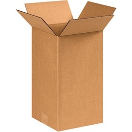 PARTNERS BRAND 8x8x14 Tall Corrugated Boxes, Tall, 8L x 8W x 14H, Pack of 25 | Shipping, Packaging, Moving, Storage Box for Home or Business, Strong Wholesale Bulk Boxes