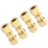 uxcell 3Pcs Compression Pipe Fittings, 5/16" Brass Compression Union Straight