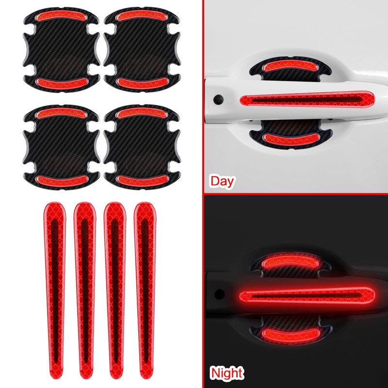 12 Pieces Reflective Car Stickers Set Rearview Mirror Reflective Warning
