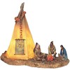 StealStreet SS-G-11390 Native Americans with Lighting Tipi Collectible Indian Decoration