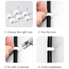 MEXRUMI Pack of 200 Cable Clamps, 2 Sizes, Durable Round