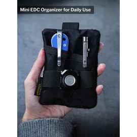 VIPERADE VE15 X-Pac Mini EDC Pouch, Small EDC Organiser Bag with 3 Pockets, Mini EDC Tool Bag with Velcro Area, Mini EDC Bag, Small Multitool Organiser Backpack, Black