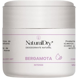 NaturalDry - Desodorante Corporal en Crema para Mujer - Sin aluminio - Sin parabenos - Con ingredientes naturales - Aroma Bergamota (1 Unidad)