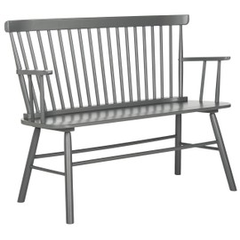 Safavieh American Homes Collection Addison Spindle Back Grey Bench