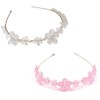 Set of 2 Women's Flower Hair Accessories, Various Models, Pearl