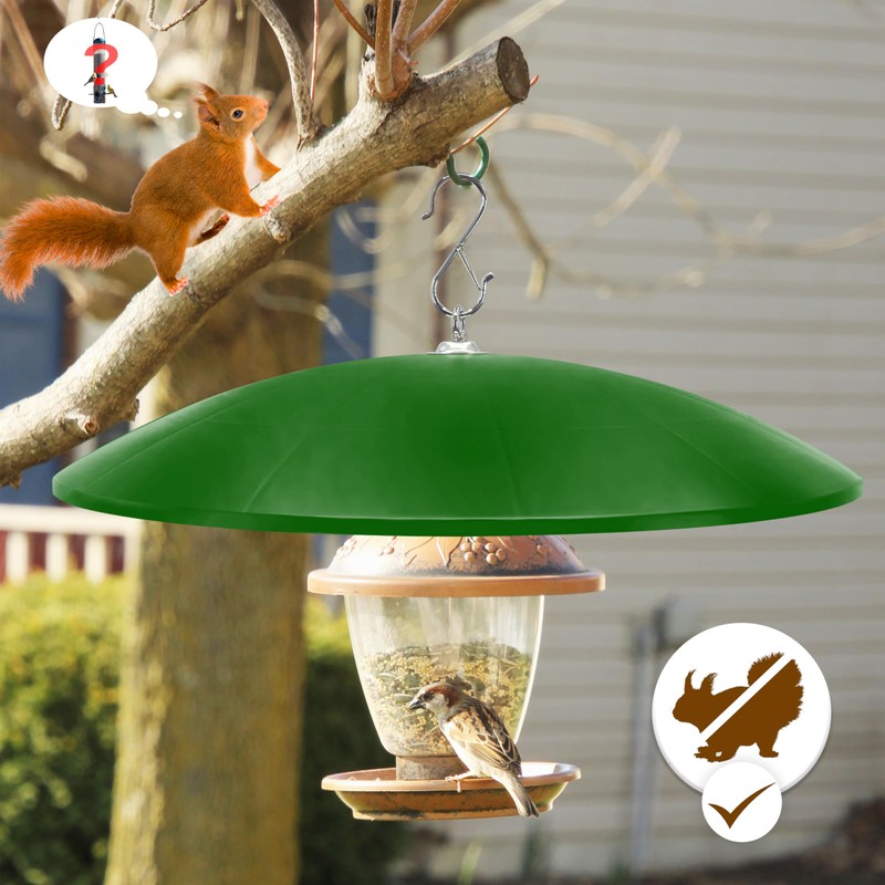 19.25-Inch Extra Large Squirrel Baffle,Hummingbird Feeder Shade Dome Cover, Bird