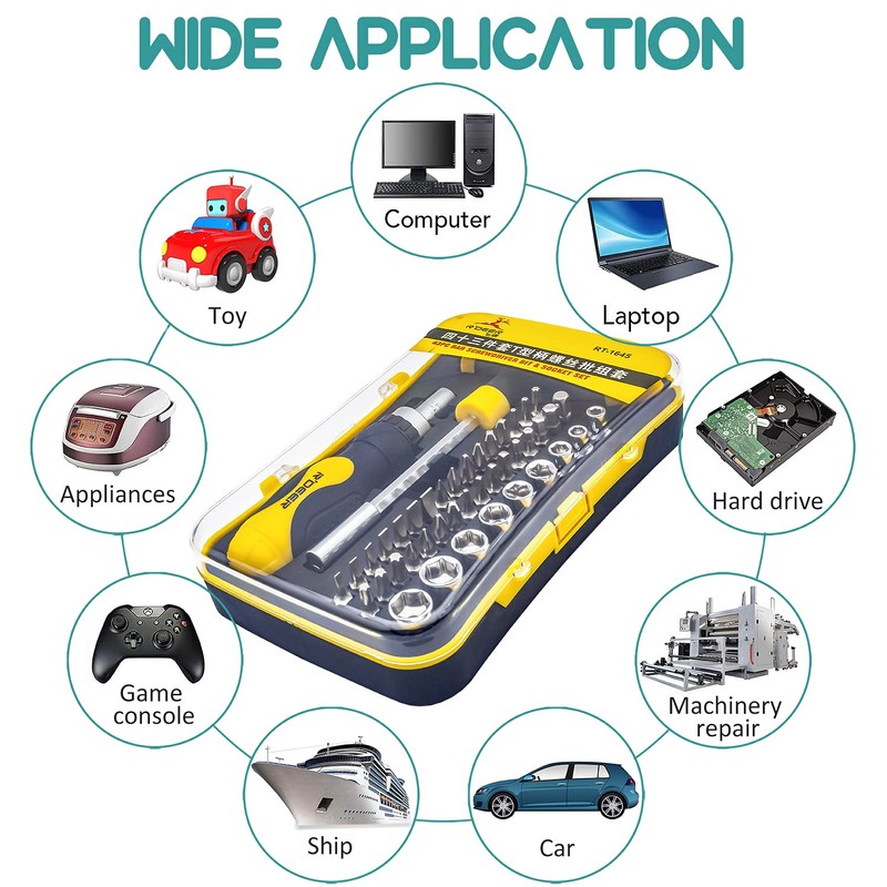 43 in 1 Ratchet Screwdriver Set R'deer T-handle Multifunction Nut