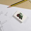 2 x 45mm 'Green Tractor' Erasers/Rubbers (ER00046941)