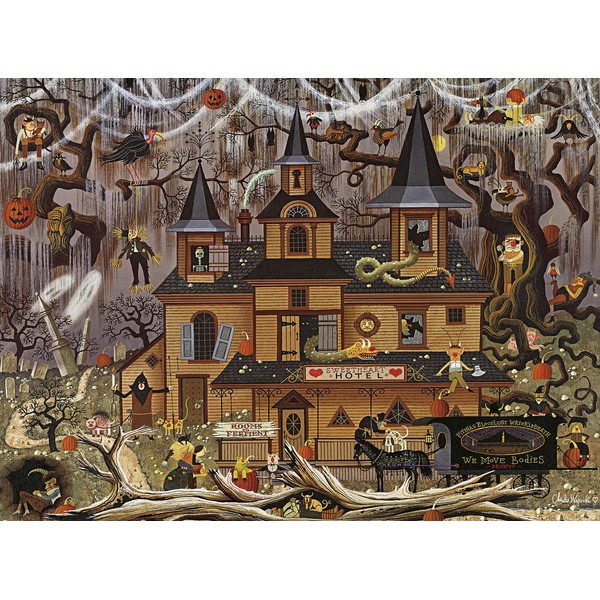 Buffalo Games - Charles Wysocki - Trick or Treat Hotel - 1000 Piece Jigsaw Puzzle