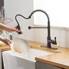 BWE Kitchen Sink Faucet with Deck Plate Single Handle Lever