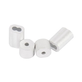 Forney 61036 Wire Rope Stops and Ferrules, Aluminum Cable Sleeves, 1/16-Inch, 2-Stops, 2-Ferrules