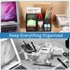 Zawaer Desk Organiser Office, Mesh Metal Office Accessories, Sorting Compartments
