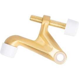 Stone Harbor Hardware Heavy-Duty Hinge Pin Door Stop with Colored Tips, Satin Brass