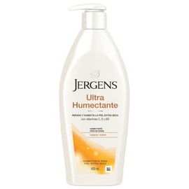 Jergens Crema Ultra Humectante, 400 mL Crema Corporal,para Absorción en Piel Extra Seca, con mezcla Hydralucence, Vitaminas C, E y B5
