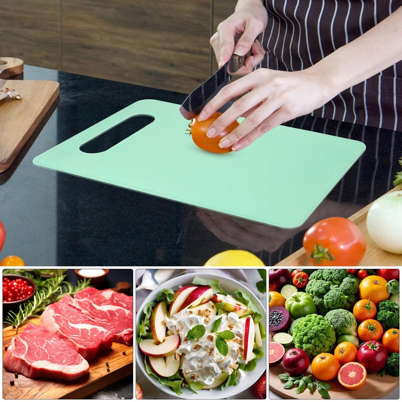 Set of 6 Plastic Chopping Boards, Non-Slip Boards, BPA-Free, Antibacterial