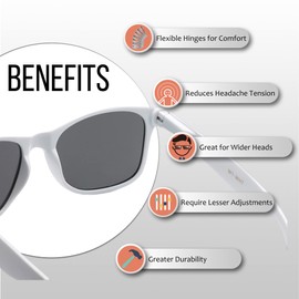 WHOLESALE UNISEX 80'S STYLE RETRO BULK LOT SUNGLASSES (Ultra Pure White, Smoke)