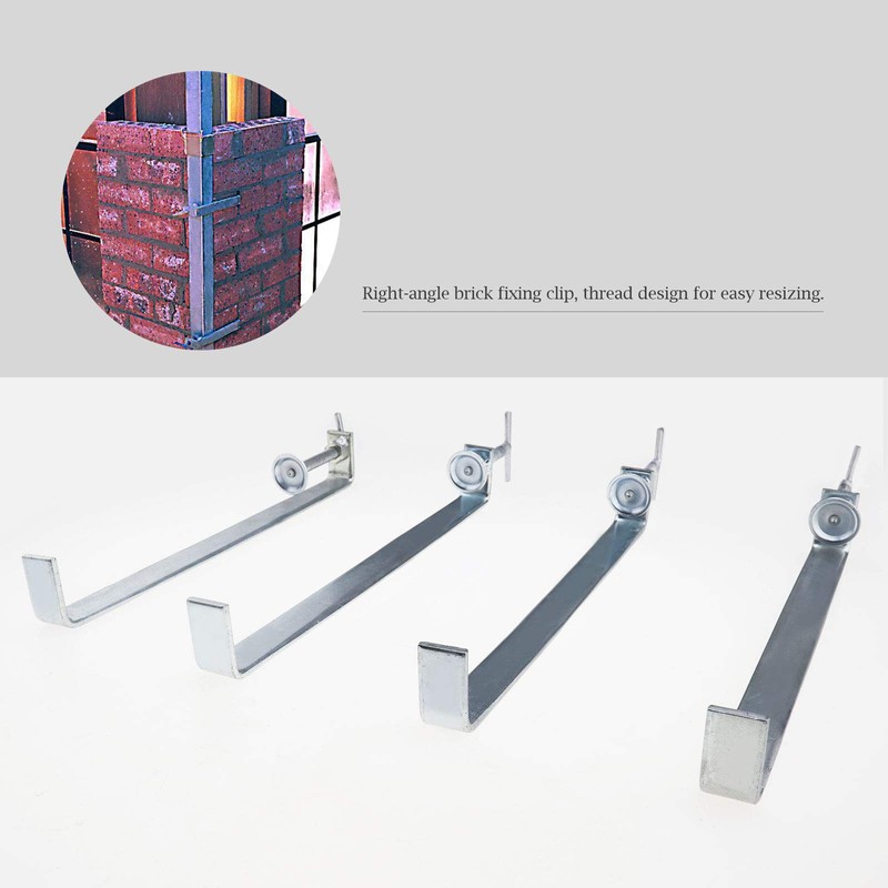 Micro Traders 4Pcs Profile Bricklaying Clamp, 12 Inch Galvanized Steel