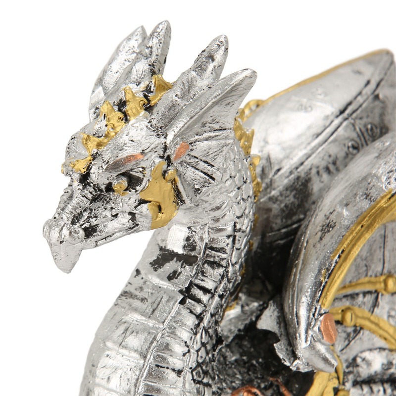 Mechanical Steampunk Dragon Sculpture Decorative Resin Dragon Statue for Bedrooms