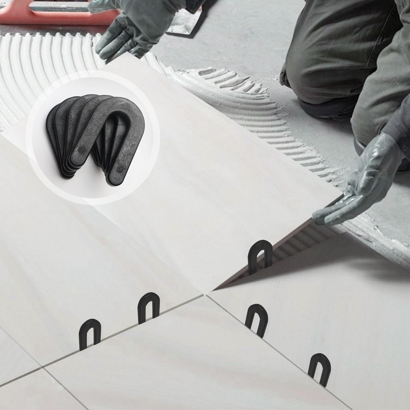 1000 Horseshoe Tile Spacers, 1/8-Inch U-Shaped Plastic Spacers for Tile