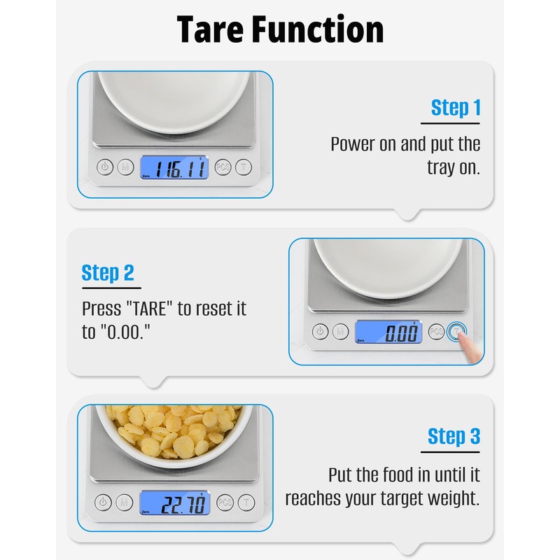 NEXT-SHINE Gram Scale, Digital Pocket Scale Portable Mini Size 500g