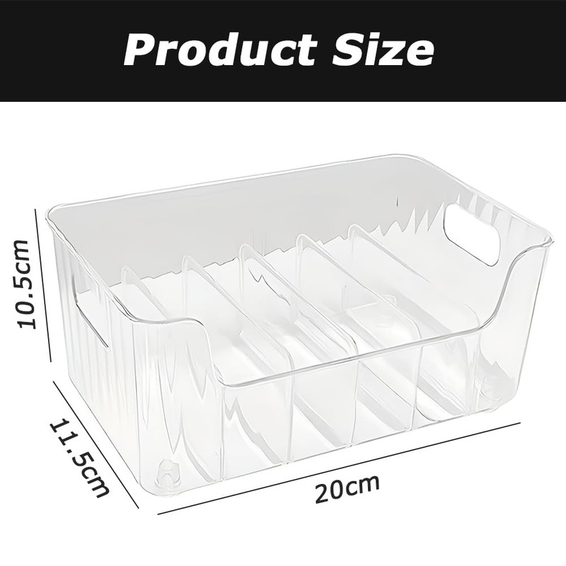 Seasoning Bag Storage Box with 7 Removable Dividers,Countertop Spice Shelf/Seasoning