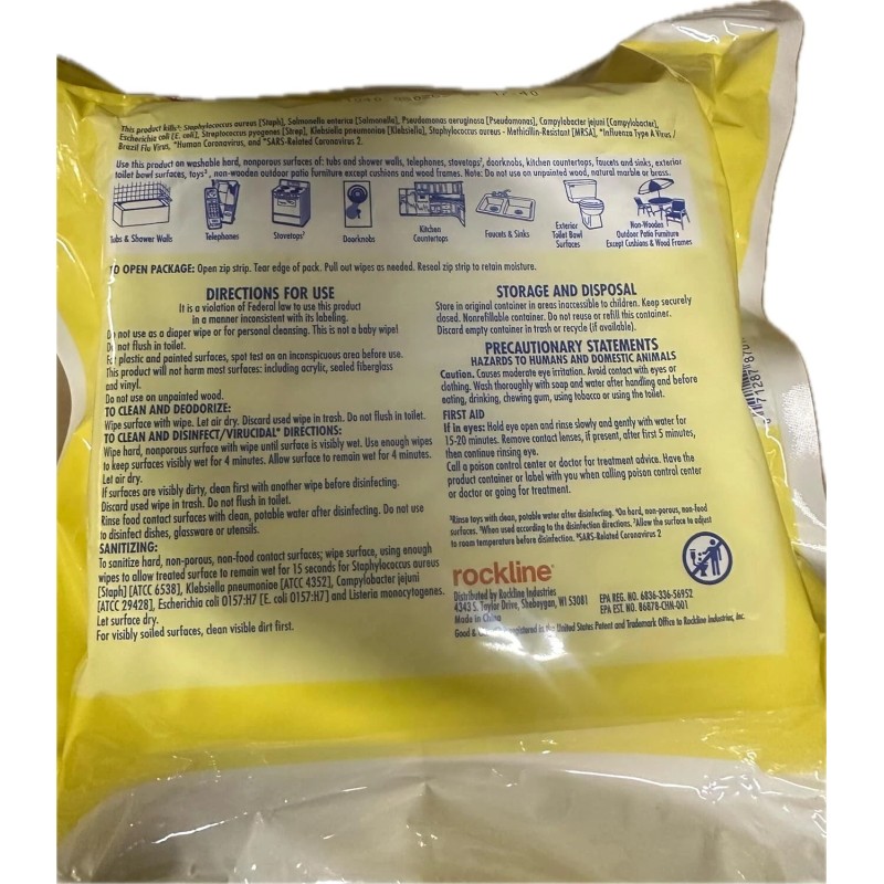 Good & Clean Disinfectant Wipes, Refreshing Lemon Scent, 432 Count