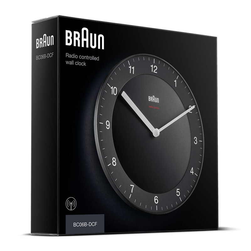 Braun BC06B-DCF Classic Radio-Controlled Wall Clock for Central European Time