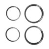 4 Pcs Air Outlet Cover Carbon Fiber Style Dashboard AC