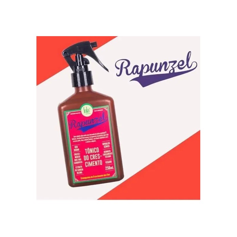 Tónico Capilar Rapunzel Lola Cosmetics 250ml Para Crecimiento y Caída
