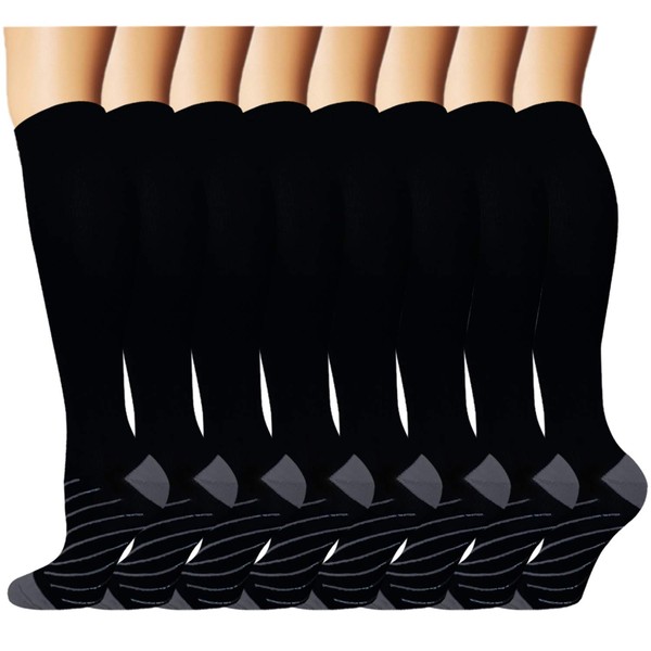 Compression Socks For Men & Women Circulation-Best For Medical Running Hiking Cycling 15-20 mmHg(S/M)