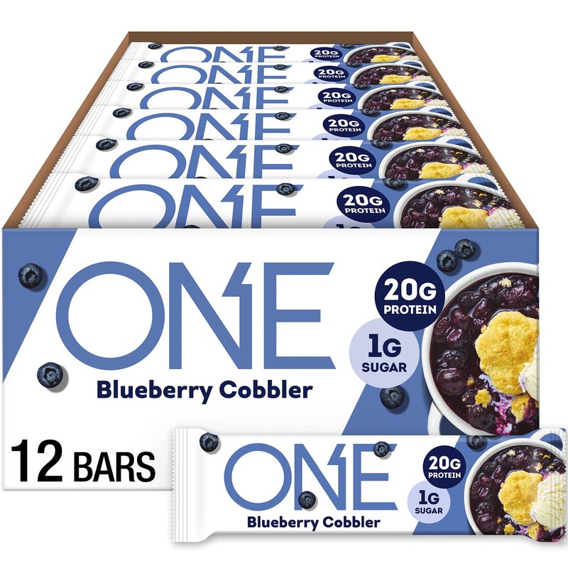 ONE Protein Bars, Blueberry Cobbler, Gluten Free with 20g Protein