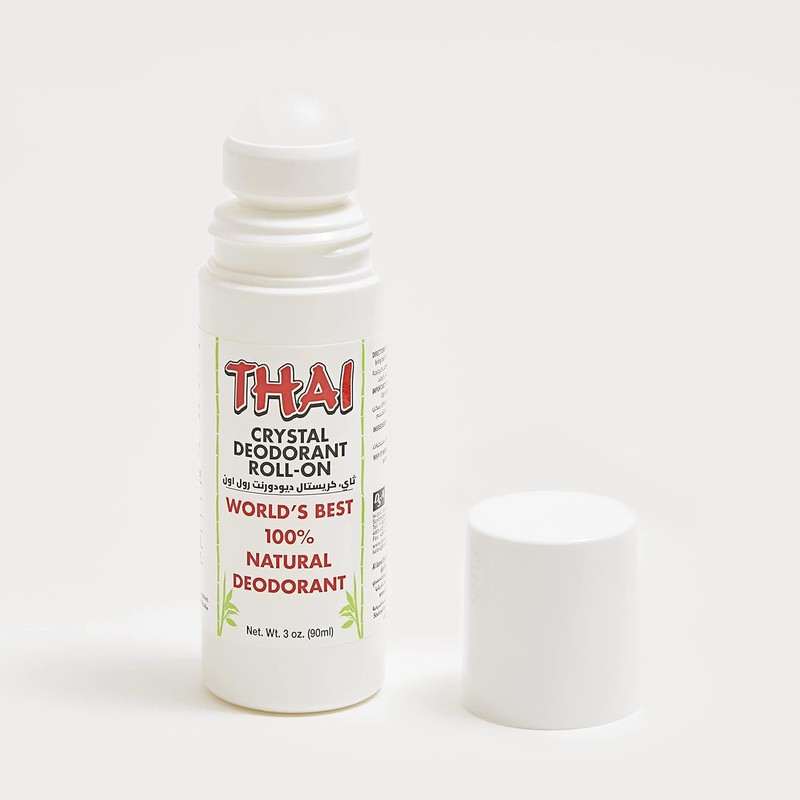 Thai Deodorant Stone Thai Crystal Mist Roll On Deodorant, 3