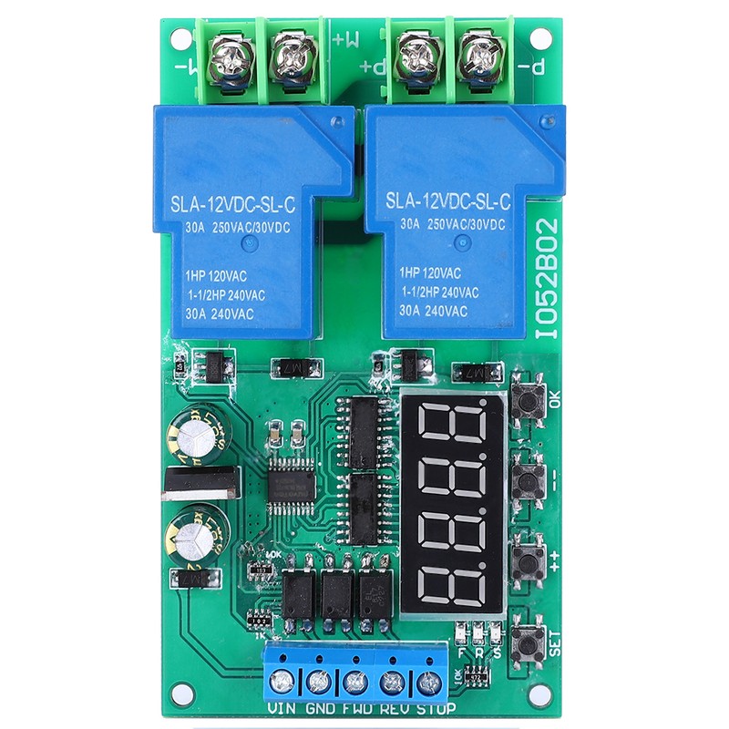 30A12V Multifunction Motor Forward Reverse Controller Start stop Delay Limit