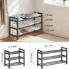 Detsuk 3-Tier Expandable Shoe Rack – Adjustable Heavy-Duty Metal Shoe