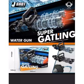 Jianfeng Summer Gatling Water Gun Electric dual barrel spinning lights up