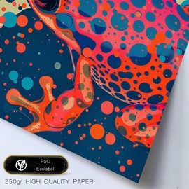 Nacnic Set of 6 Yayoi Kusama Pumpkin Frog Pink Orange Japanise Colors Posters with design illustration to decorate the walls of home. Rooms, office, shop, business. A3 and A4 size. Frameless.
