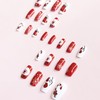 Christmas Press on Square Nails Short Length Glossy Acrylic Square