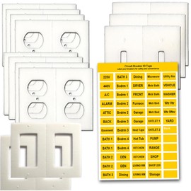 Label Home Gasket Outlet & Light Wall Plate Foam Draft Stopper + Circuit Breaker Sheet (Gasket Mix)