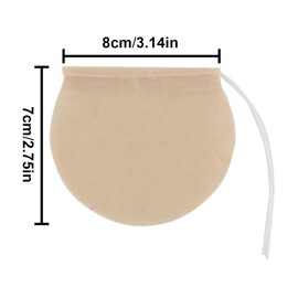 Tea Filter Bag, 100 Pcs Disposable Natural Cotton Drawstring Seal Empty Tea Bags for Loose Leaf Herbs Teas(Round)