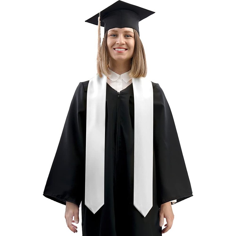 Plain Graduation Stole, Graduation Stole Class of 2025, White Graduations