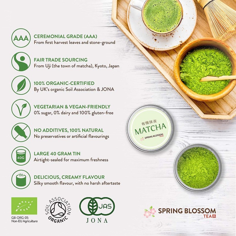 80g (40g Tin & 40g Refill) ORGANIC Matcha Green Tea