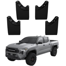 Ecarzo Mud Flaps for 2025 2024 Tacoma Upgraded TPE Flexible & Bendable All-Weather Front & Rear Fender Flares No-Drill OEM-Style Installation Mud Guards Splash for Tacoma 2024 2025 Accessories