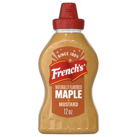 French’s Mustard, Maple, Made with Maple Syrup, Smooth & Sweet Mustard and Dipping Sauce, For Sandwiches, Salmon, Sauces, Burgers, Bratwursts, Chicken Tenders, Pretzel Dip & Salad Dressing, 12 oz